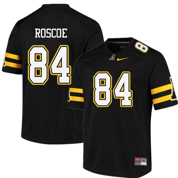 Men #84 Crisjohn Roscoe Appalachian State Mountaineers College Football Jerseys Sale-Black